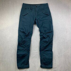 G Star Raw Mens Pants 29 Navy Blue Rovic DC 3D Tapered Military Streetwear 29x29